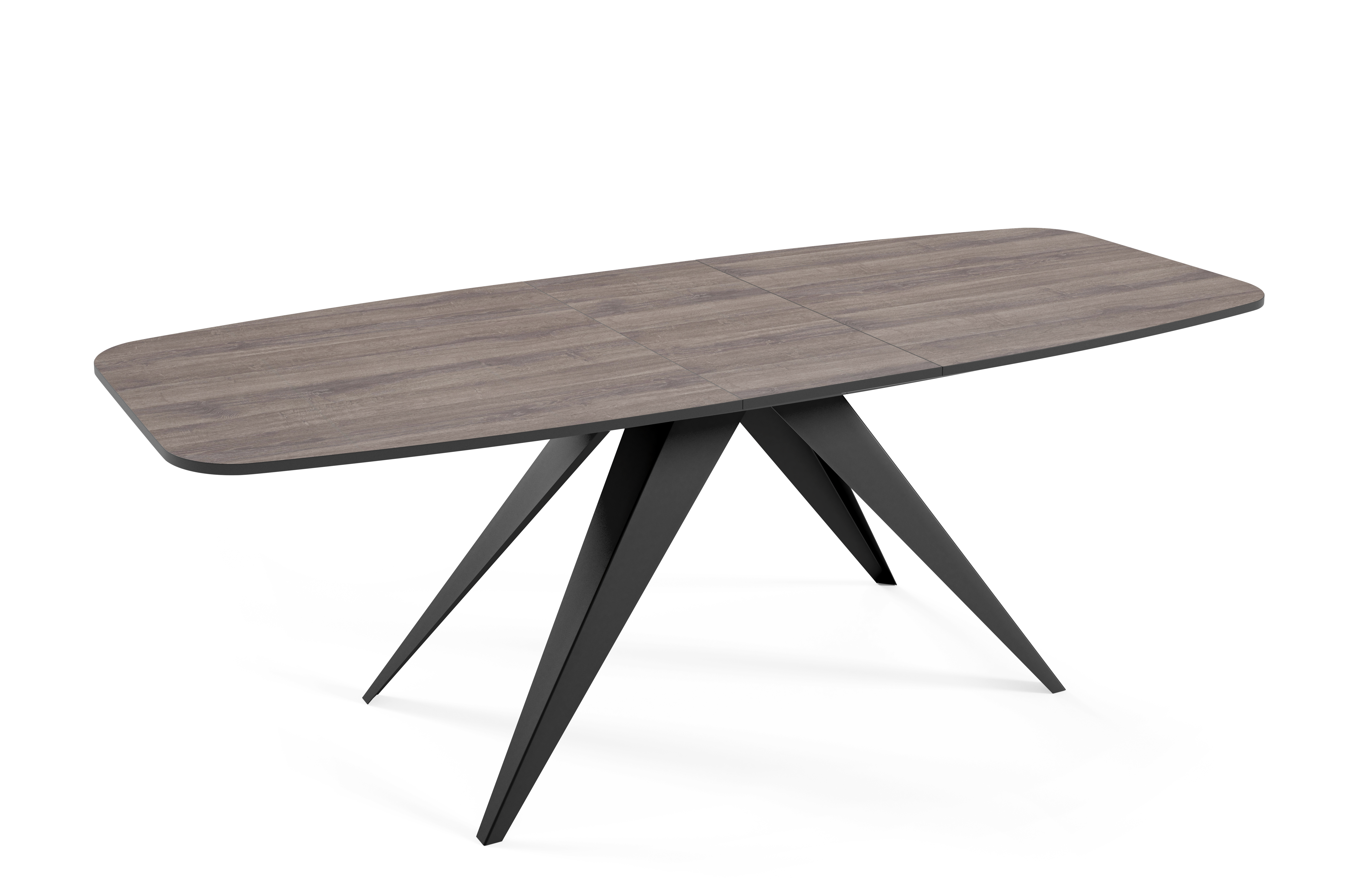 Stół Aurora z laminatem Anthracite Sherman rozłożony do 200 cm